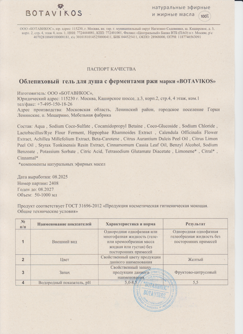 Паспорт №082025